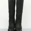 Timberland-Stratham-Womens-Heights-Tall-Boots-Heel-Shoes-Black-4