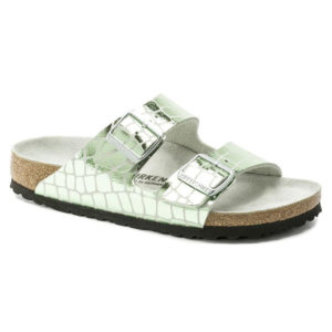 נעלי נשים בירקנשטוק לבן ירוק Birkenstock Arizona 1016049
