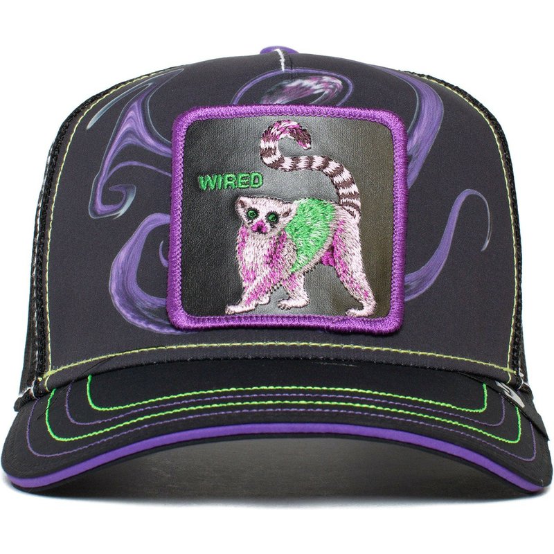 כובע חיות גורין Goorin Bros Wired Www.iiired - פאצ' קוף,צבע שחור/סגול ...